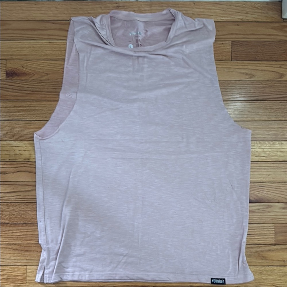 YoungLA Men's Light Pink Sleeveless Tank Top